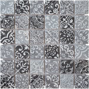 MOSAIQUE TRAVERTIN BAROQUE GRIS 30,5 x 30,5 CM
