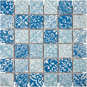 MOSAIQUE TRAVERTIN BAROQUE BLEU