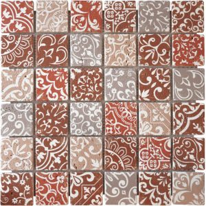 MOSAIQUE TRAVERTIN BAROQUE MARRON 30,5 x 30,5 CM