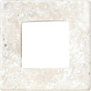 CARREAU RENAISSANCE TRAVERTIN IVOIRE PERCE 10 x 10 CM