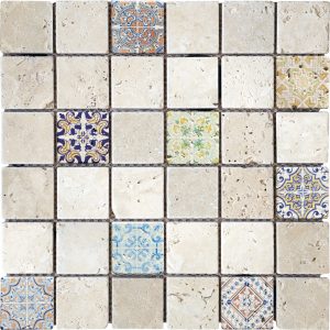 MOSAIQUE RENAISSANCE TRAVERTIN IVOIRE COLOR