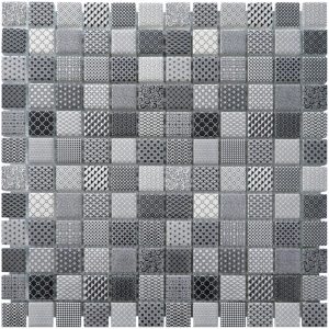 MOSAIQUE RESINE MIX GRIS