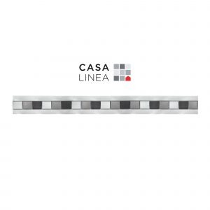 Listel 6x60cm Gris Noir