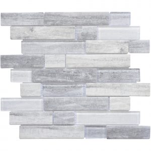Mosaïque Barrette Wooden Glass Grey