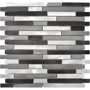 Mosaïque Barrette Longue Gris-Noir