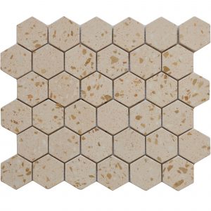 Mosaïque Hexagone Terrazzo Nude