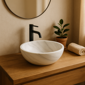 Salle de bain Vasque marbre blanc